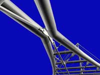 Verbindung der beiden Tragwerkssysteme